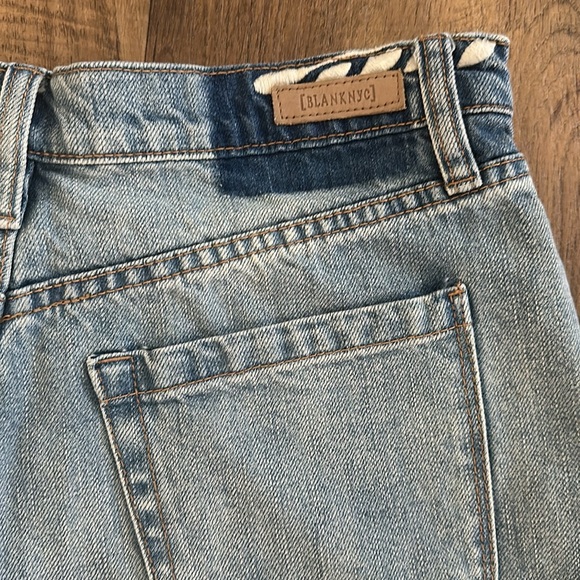 Denim Shorts Blank NYC the Barrow embroidered cut off shorts size 28 - Picture 8 of 11